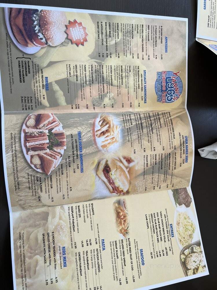 Yianni's Neighborhood Pizzeria - Chesapeake, VA menu_pic