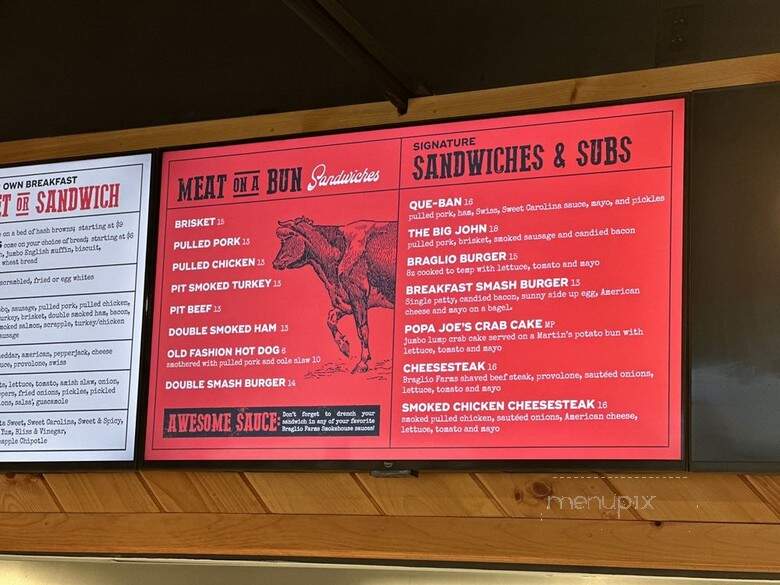 Braglio Farms Smokehouse - Finksburg, MD menu_pic