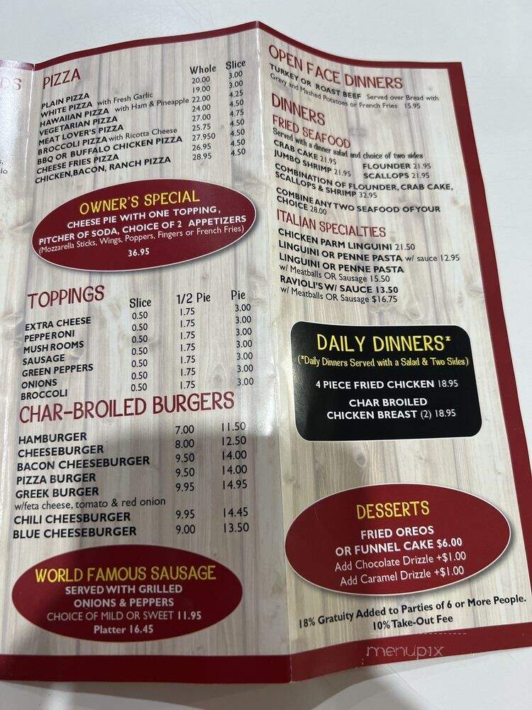 Original Hot Spot 1 - Wildwood, NJ menu_pic