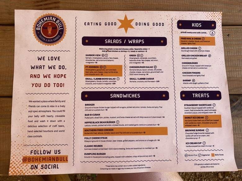 Bohemian Bull - Grapevine, TX menu_pic