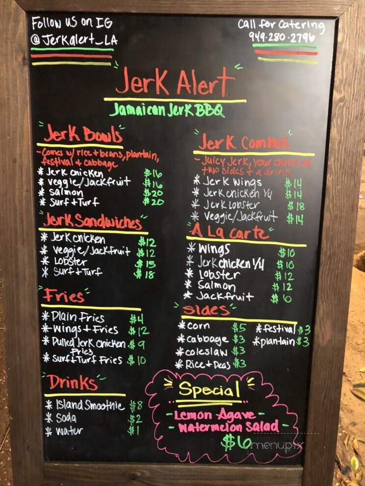 Jerk Alert Jamaican Jerk BBQ - Los Angeles, CA menu_pic