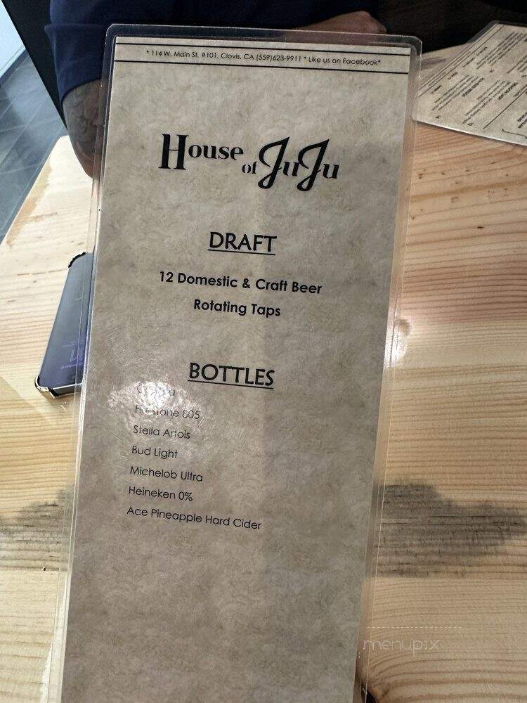 House Of JuJu - Visalia, CA menu_pic