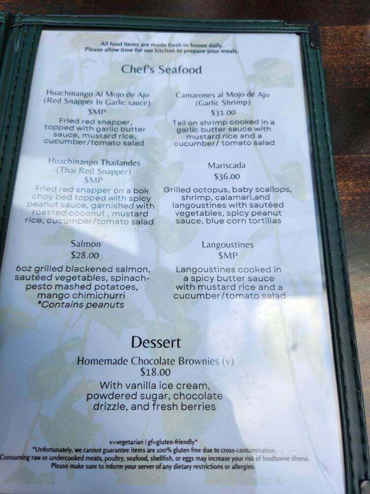 Bar Sol - Chicago, IL menu_pic