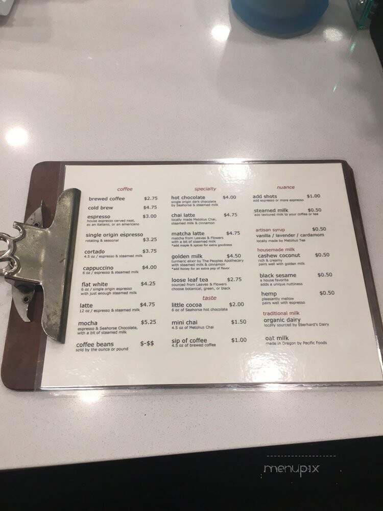 Still Vibrato - Bend, OR menu_pic