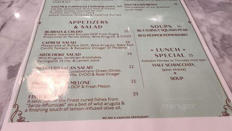 Sogno Toscano - Santa Monica, CA menu_pic