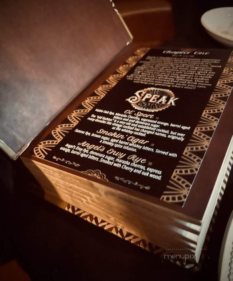 Speak - Rockwall, TX menu_pic