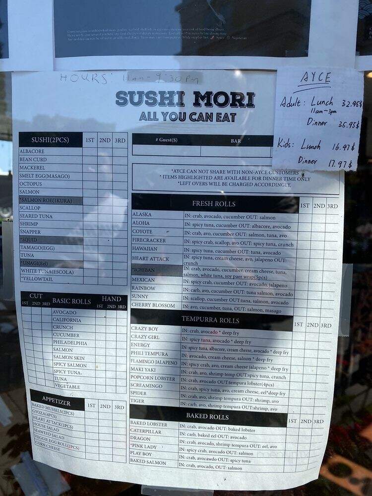 Sushi Mori - Santa Cruz, CA