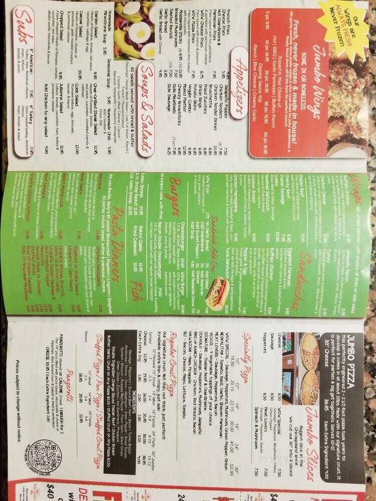 WOW Pizzeria - Chicago, IL menu_pic