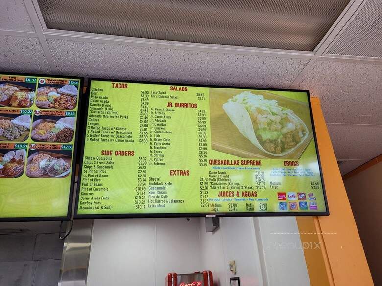 Filiberto's Mexican Food - Tucson, AZ menu_pic