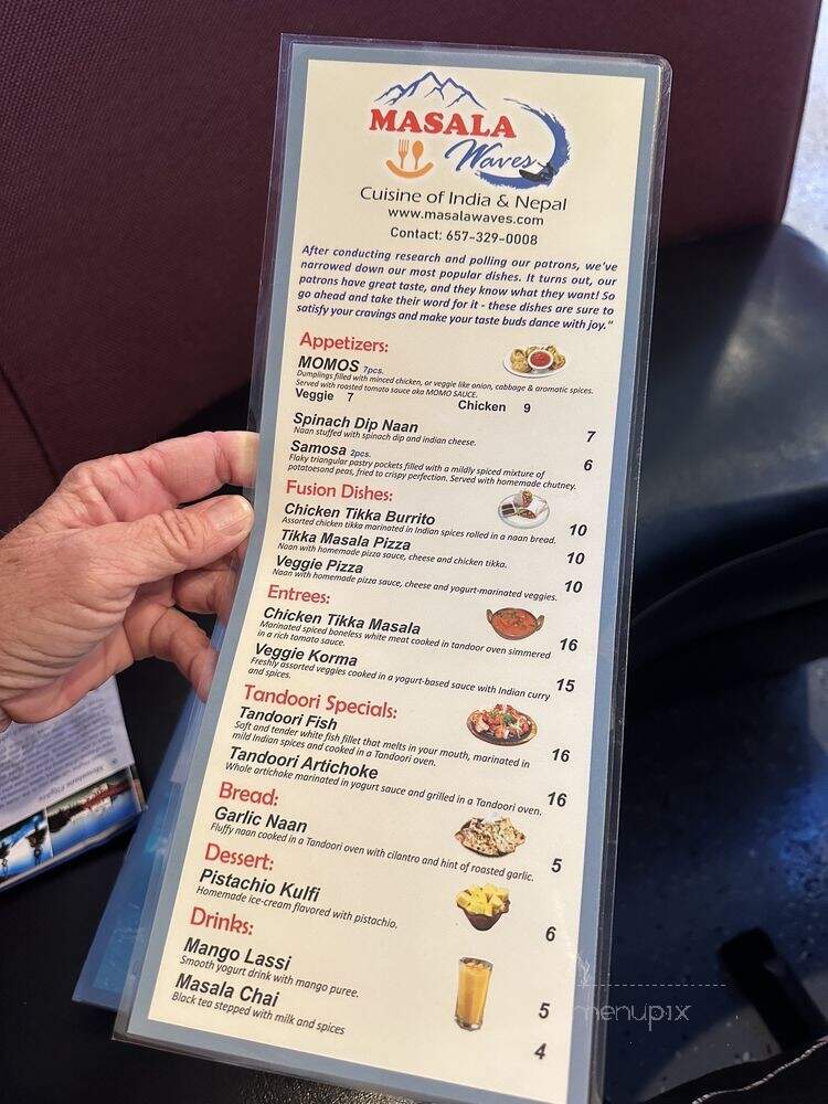 Masala Waves - Huntington Beach, CA menu_pic