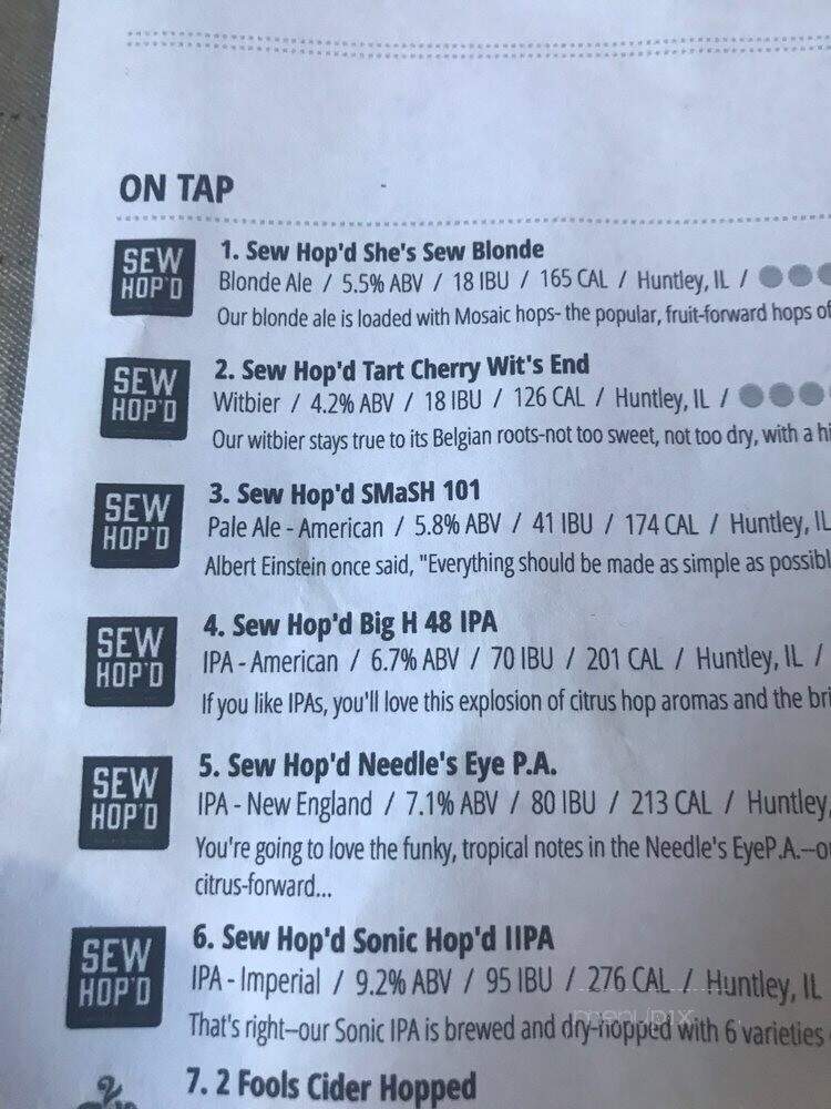 Sew Hop'd - Huntley, IL menu_pic