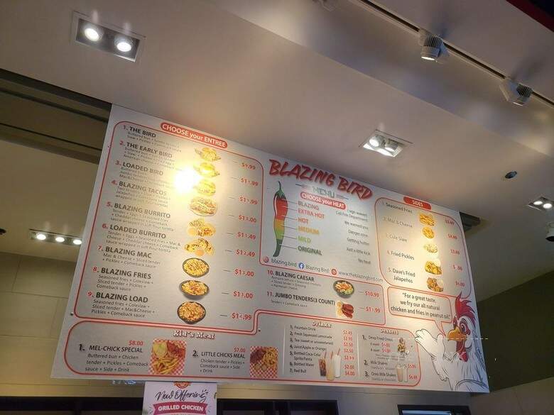 Blazing Bird - Denver, CO menu_pic
