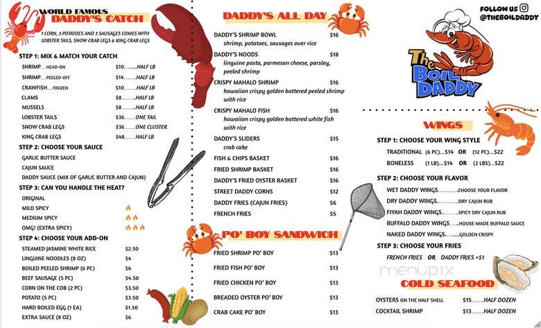 The Boil Daddy - Los Angeles, CA menu_pic