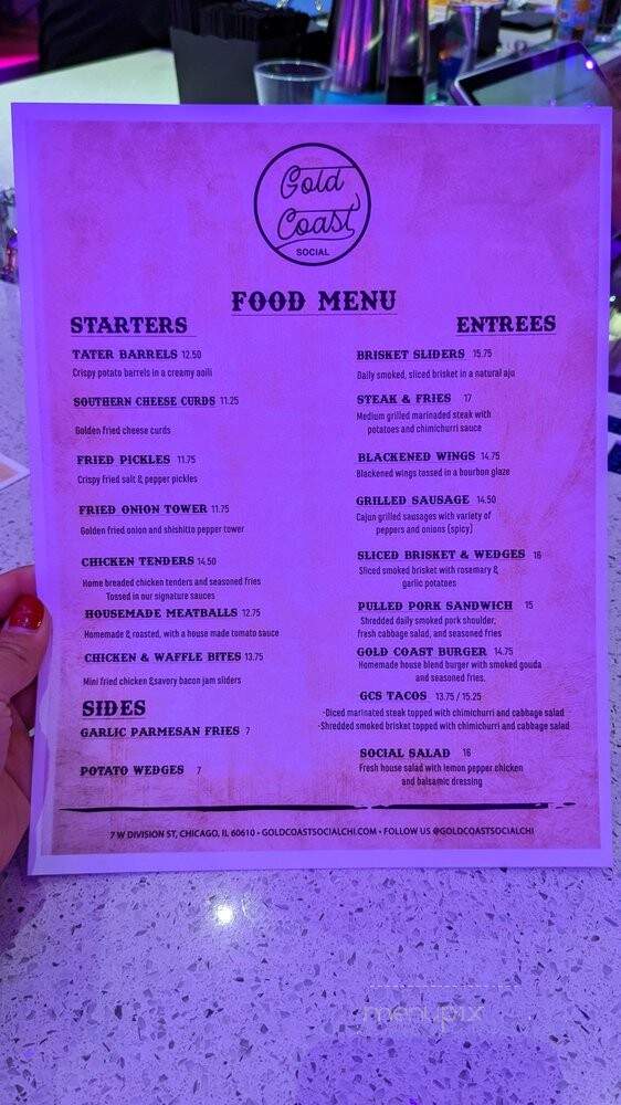 Gold Coast Social - Chicago, IL menu_pic
