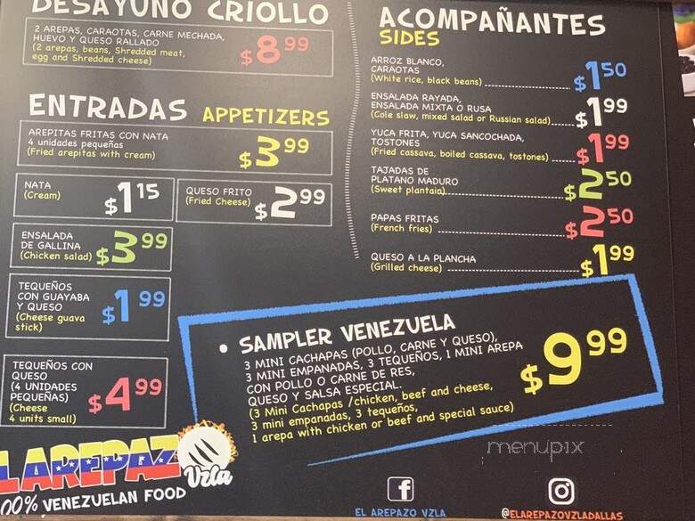 El Arepazo Vzla - Carrollton, TX menu_pic