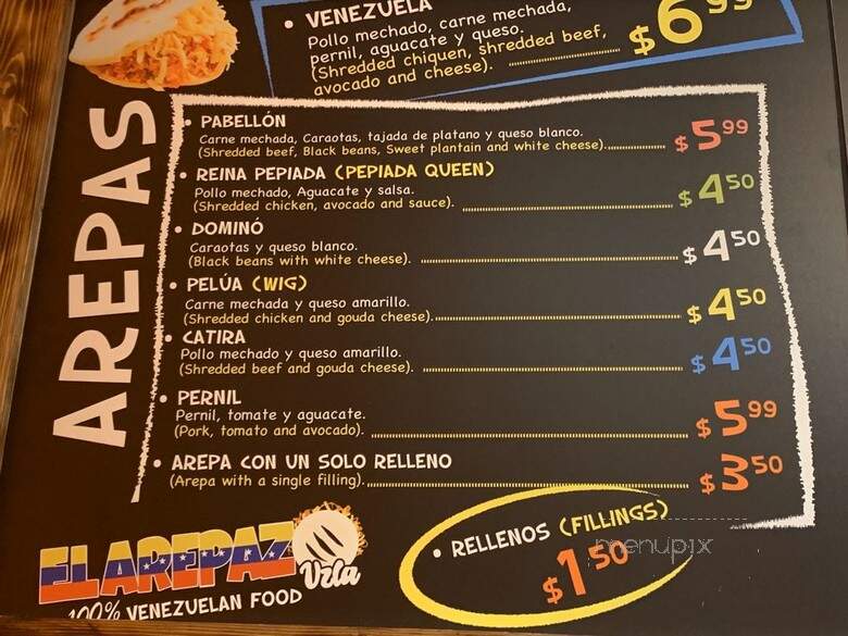 El Arepazo Vzla - Carrollton, TX menu_pic