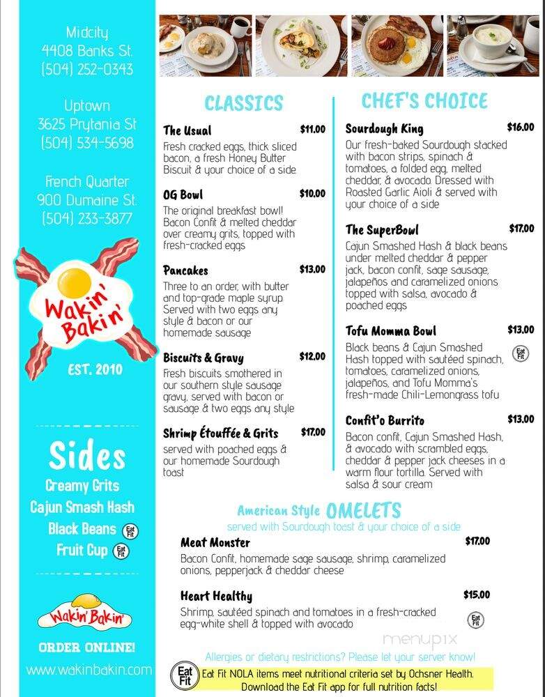 Wakin Bakin - New Orleans, LA menu_pic