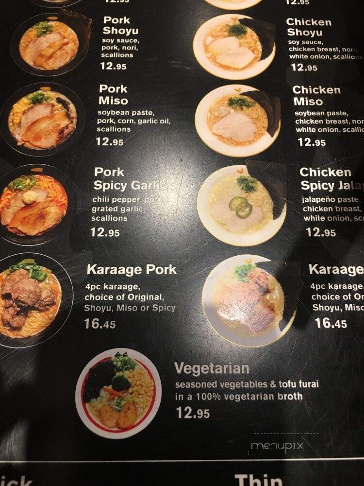 Kinton Ramen - Toronto, ON menu_pic