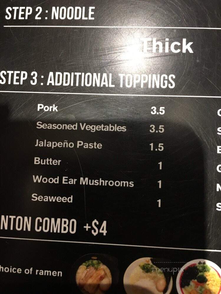 Kinton Ramen - Toronto, ON menu_pic
