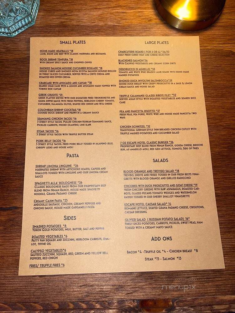 Room Number 13 - Los Angeles, CA menu_pic