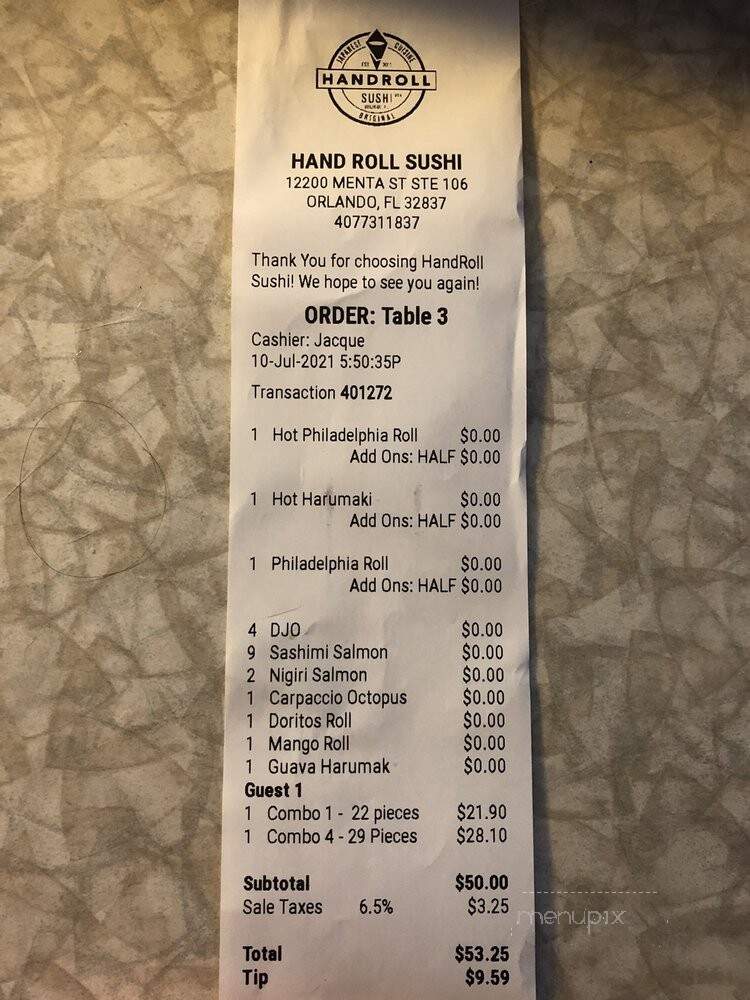 Hand Roll Sushi - Orlando, FL