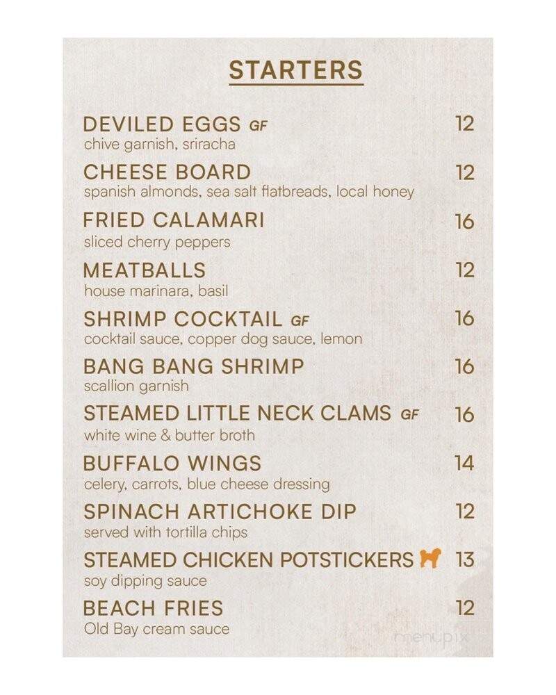 Copper Dog - Wildwood, NJ menu_pic