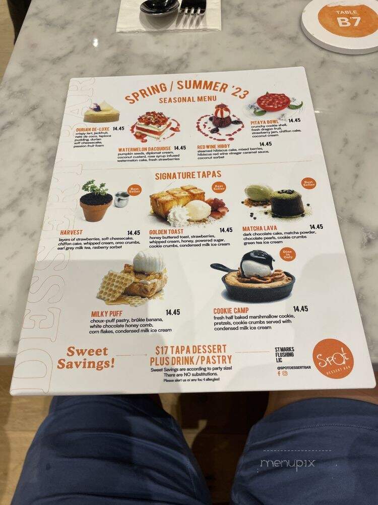 Spot Dessert Bar - Long Island City, NY menu_pic