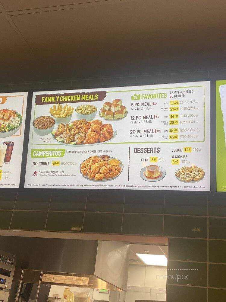 Pollo Campero - Covina, CA menu_pic