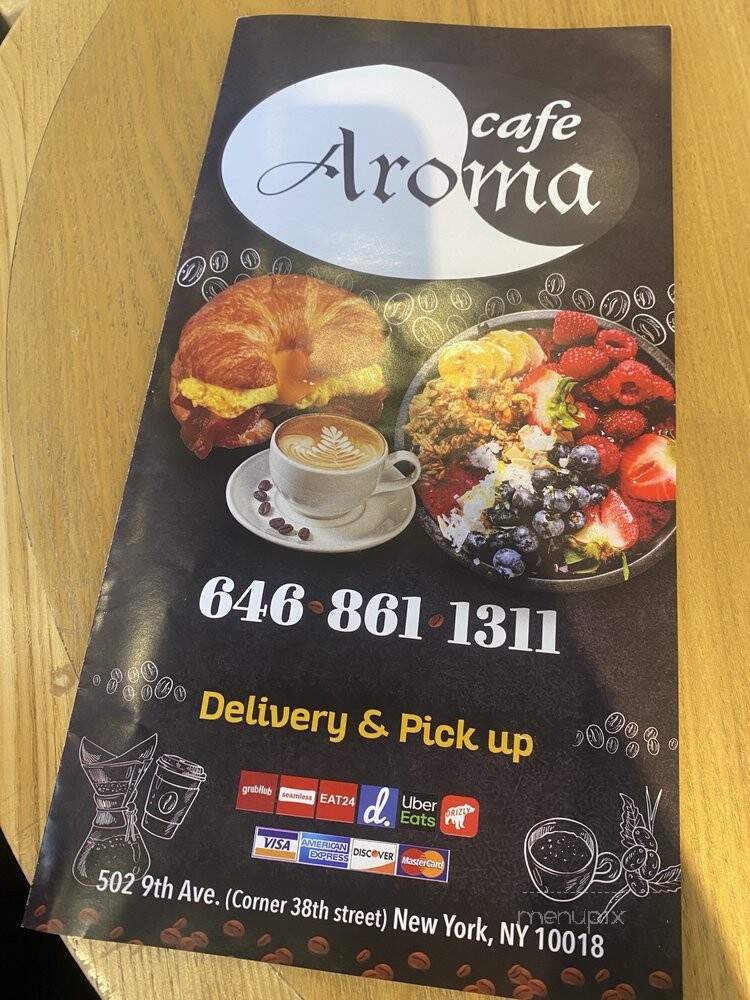 Cafe Aroma - New York, NY menu_pic