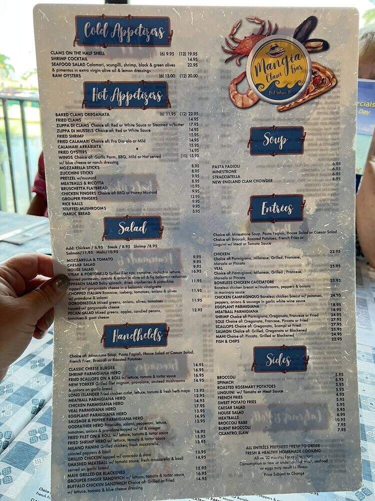 Mangia Clam Bar - Stuart, FL menu_pic