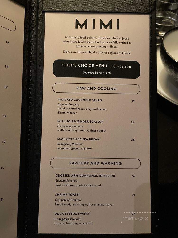 Mimi Chinese - Toronto, ON menu_pic