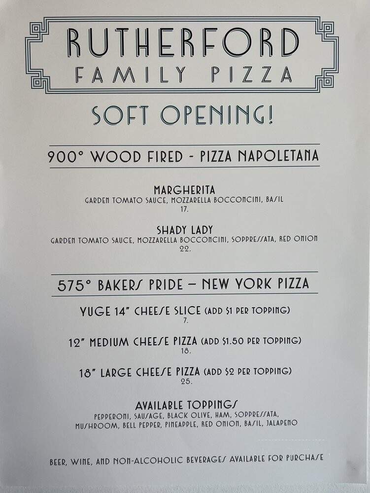 Rutherford Family Pizza - Napa, CA