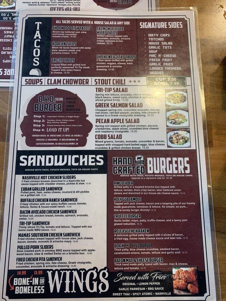 Bootleggers - Bakersfield, CA menu_pic