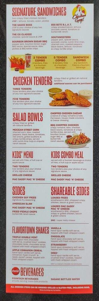 Chicken Guy - Livonia, MI menu_pic