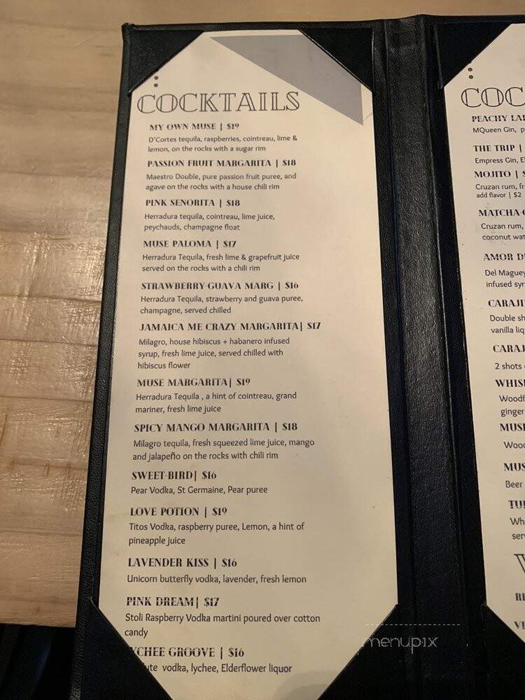 Muse Lounge - Seattle, WA menu_pic