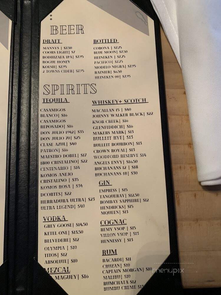 Muse Lounge - Seattle, WA menu_pic