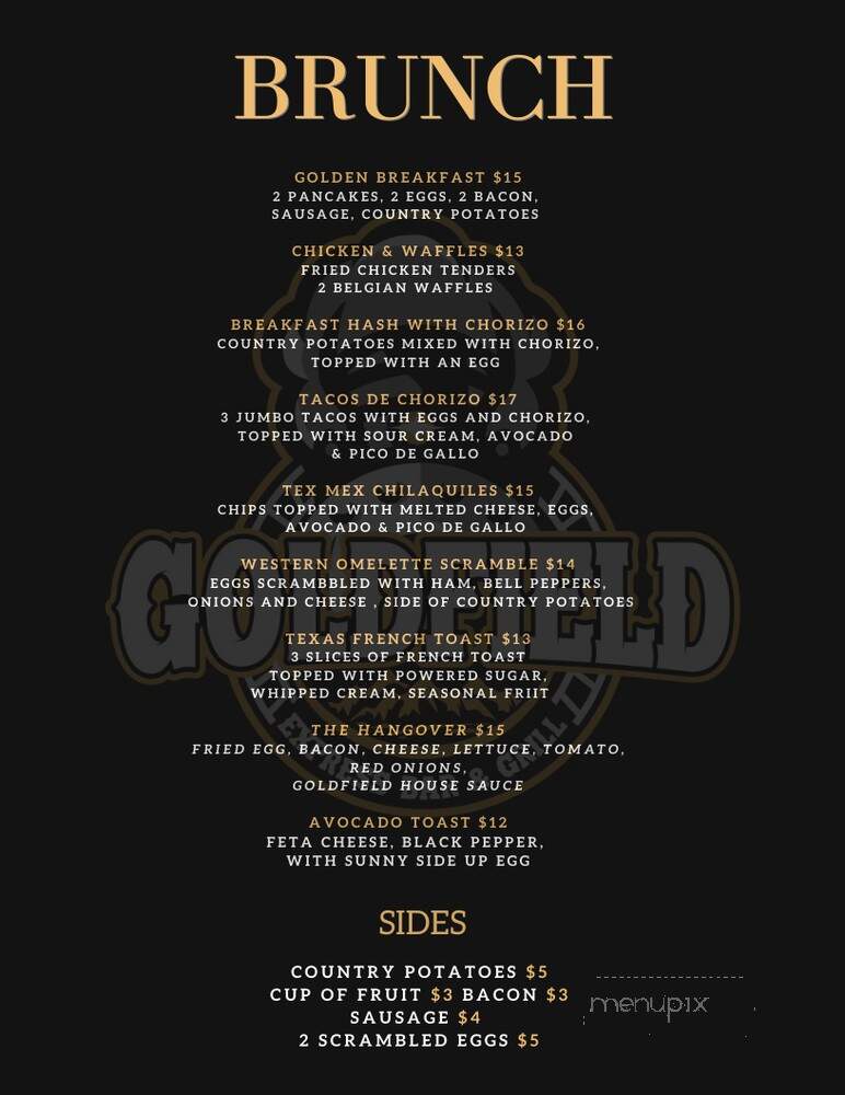 Goldfield Trading Post - Roseville, CA menu_pic