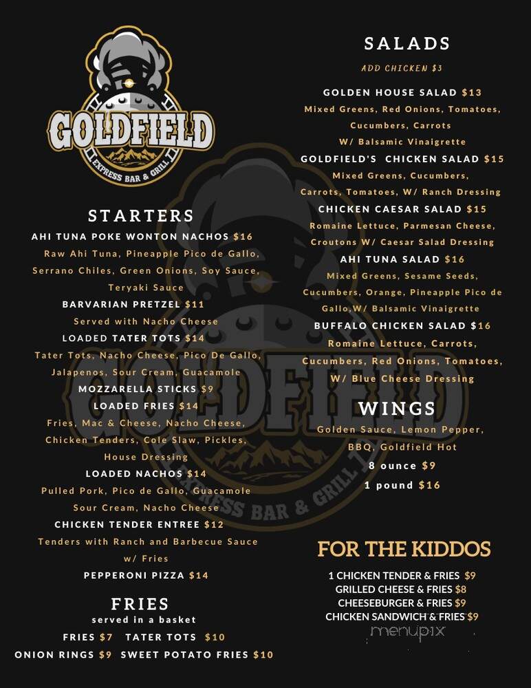 Goldfield Trading Post - Roseville, CA menu_pic