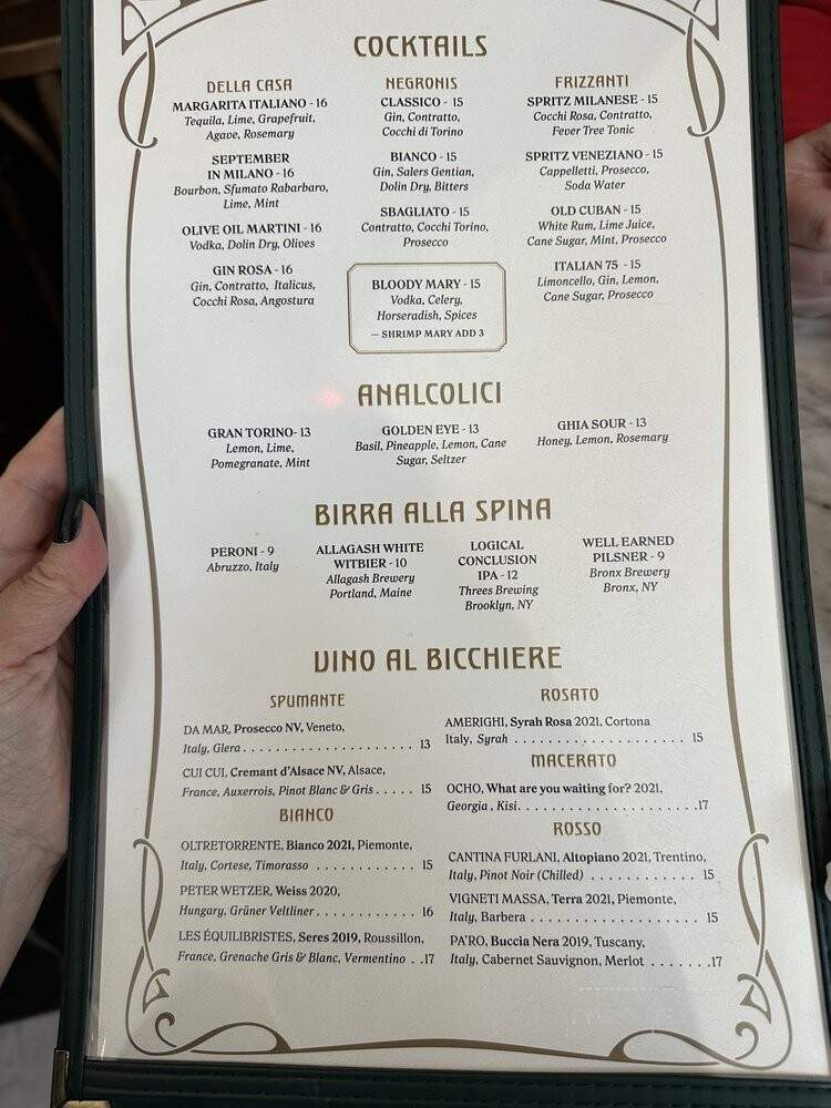 Saraghina Caffe - Brooklyn, NY menu_pic