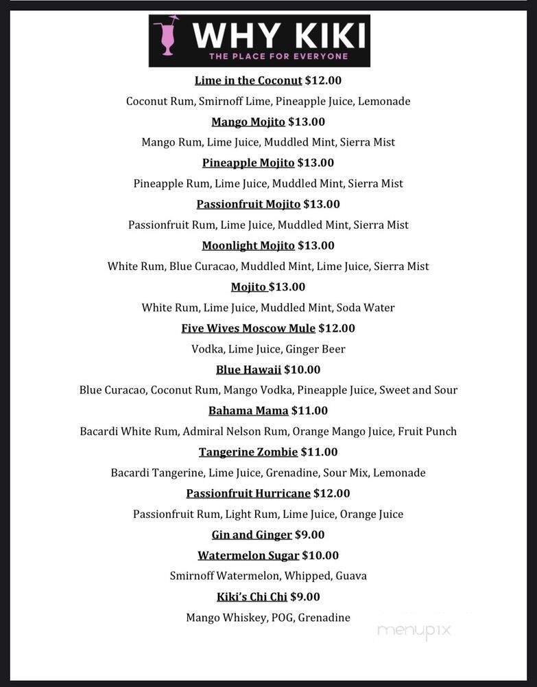 Why Kiki - Salt Lake City, UT menu_pic