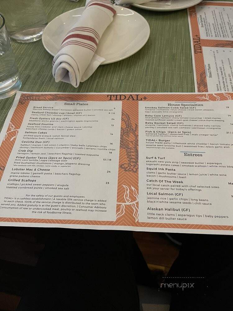 Tidal+ - Seattle, WA menu_pic