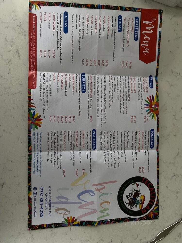 Tecalitlan - Chicago, IL menu_pic