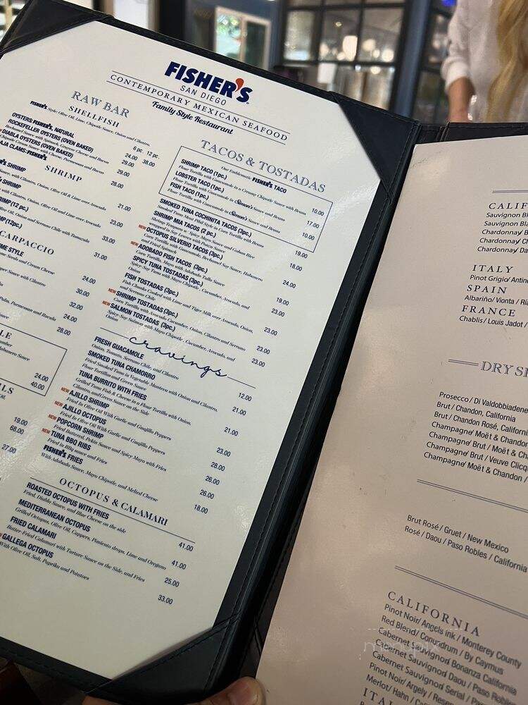 Fisher's - San Diego, CA menu_pic