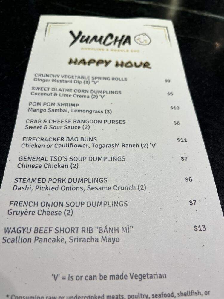 YumCha - Denver, CO menu_pic