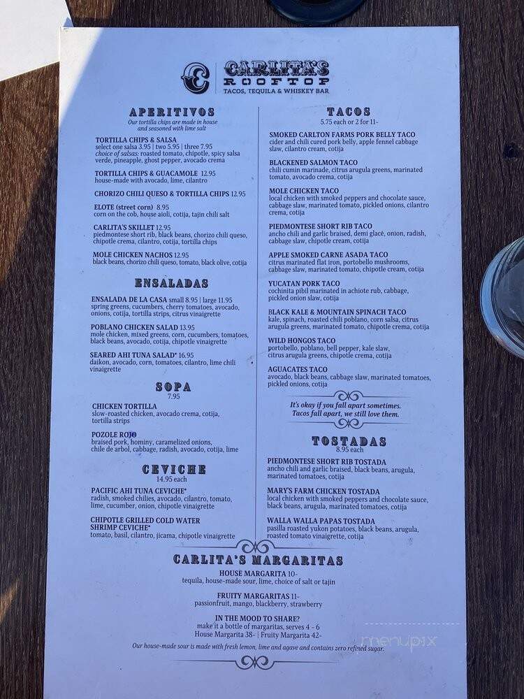 Carlita's - Eugene, OR menu_pic
