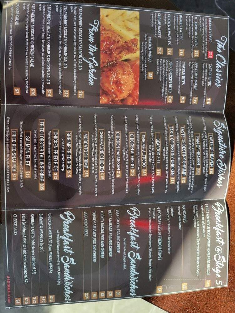 Stage 5 Restaurant & Grill - Montclair, NJ menu_pic