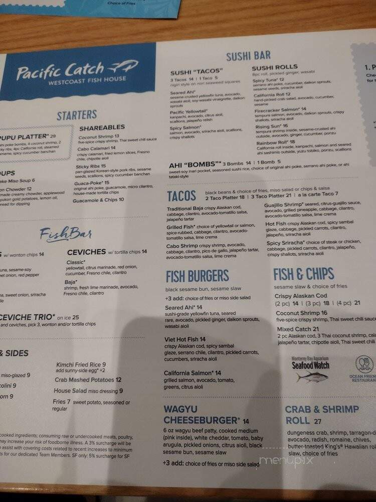 Pacific Catch - Sunnyvale, CA menu_pic