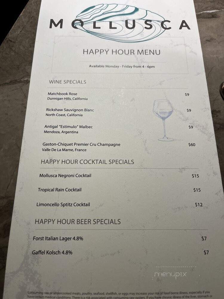 Mollusca - New York, NY menu_pic
