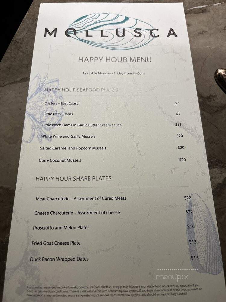 Mollusca - New York, NY menu_pic
