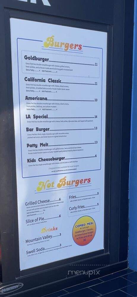 Goldburger - Los Angeles, CA menu_pic
